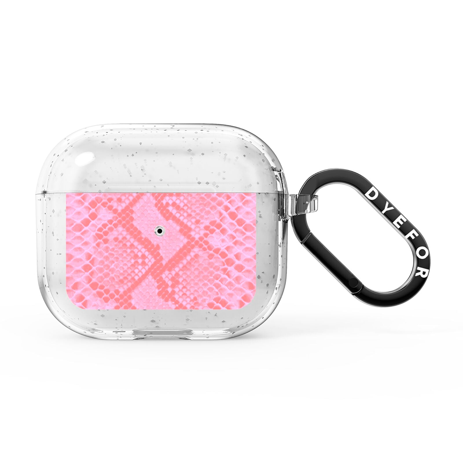 Pink Snakeskin AirPods Glitter Case 3rd Gen