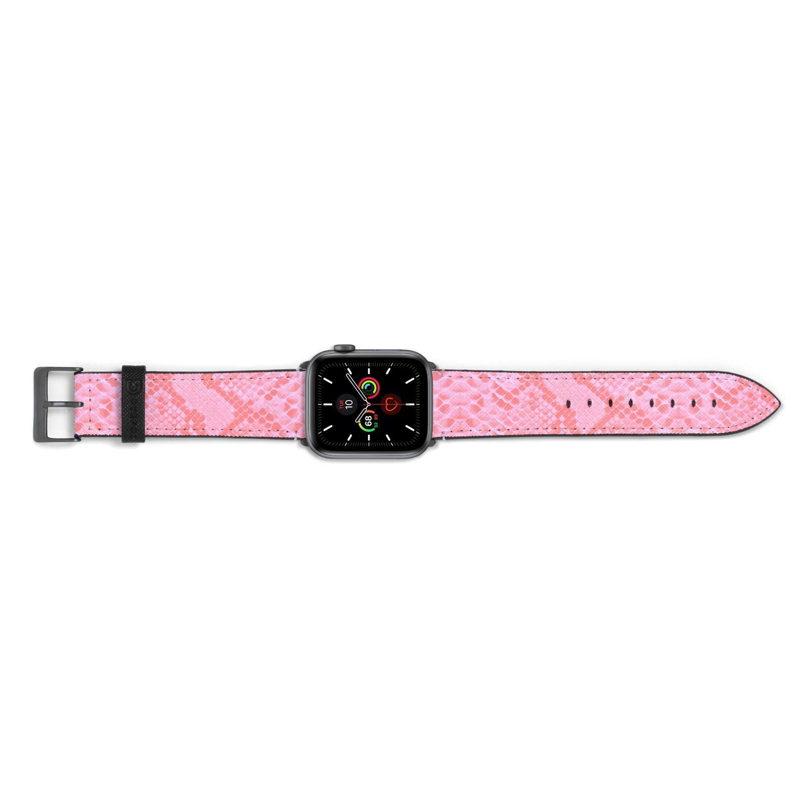 Pink Snakeskin Apple Watch Strap Landscape Image Space Grey Hardware