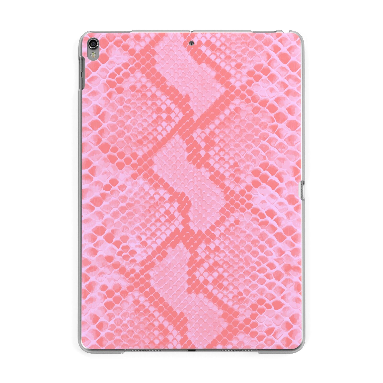 Pink Snakeskin Apple iPad Grey Case