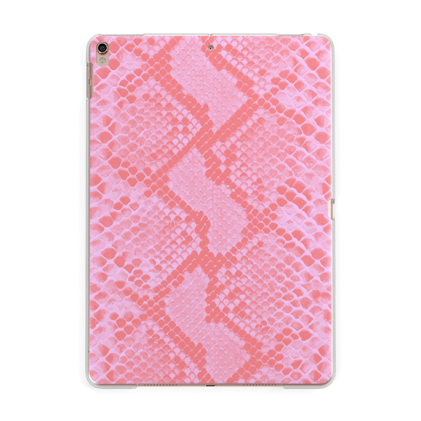 Pink Snakeskin Apple iPad Rose Gold Case