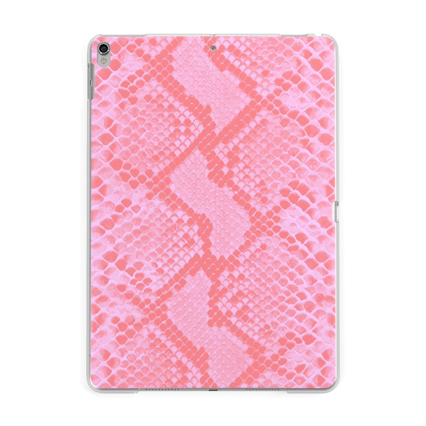 Pink Snakeskin Apple iPad Silver Case