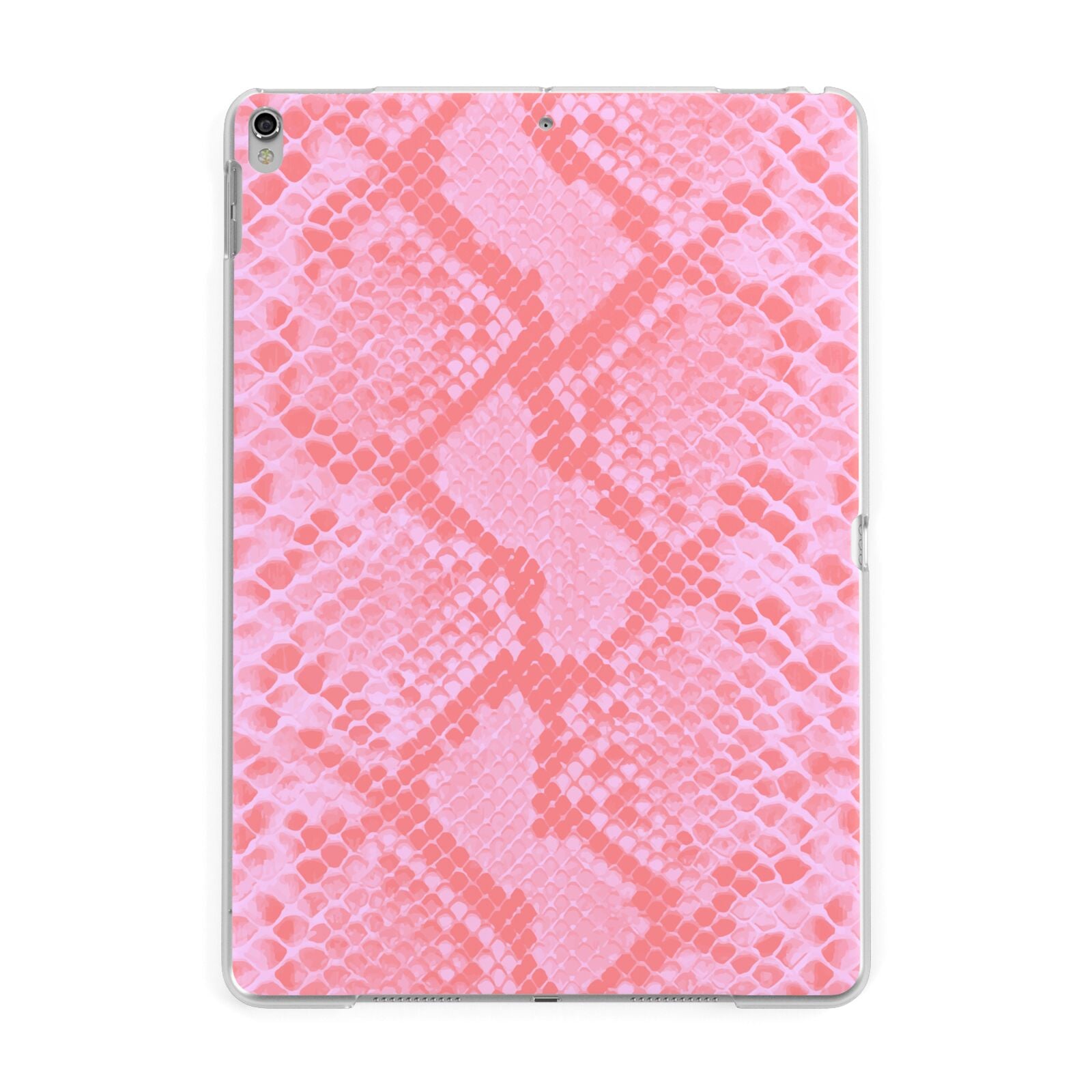 Pink Snakeskin Apple iPad Silver Case