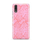 Pink Snakeskin Huawei P20 Phone Case