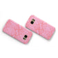 Pink Snakeskin Samsung Galaxy Case Flat Overview