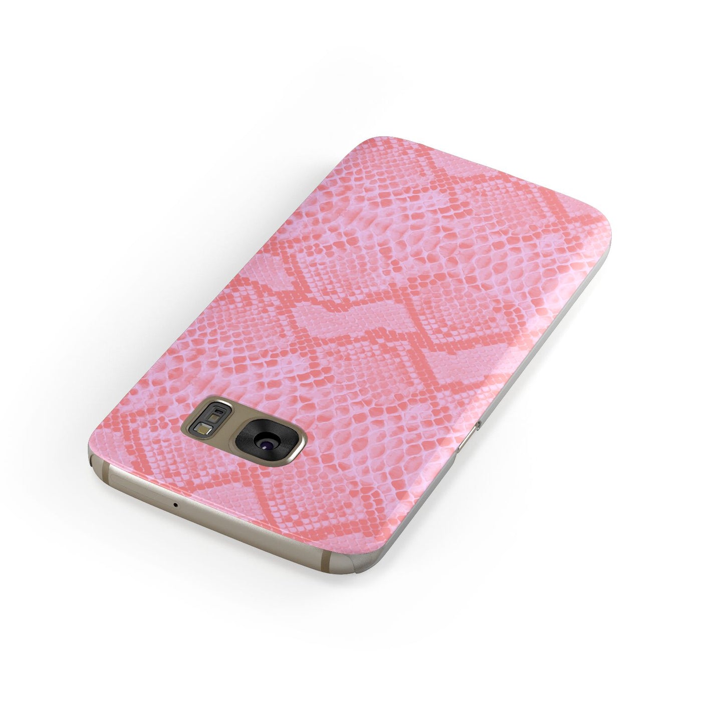Pink Snakeskin Samsung Galaxy Case Front Close Up
