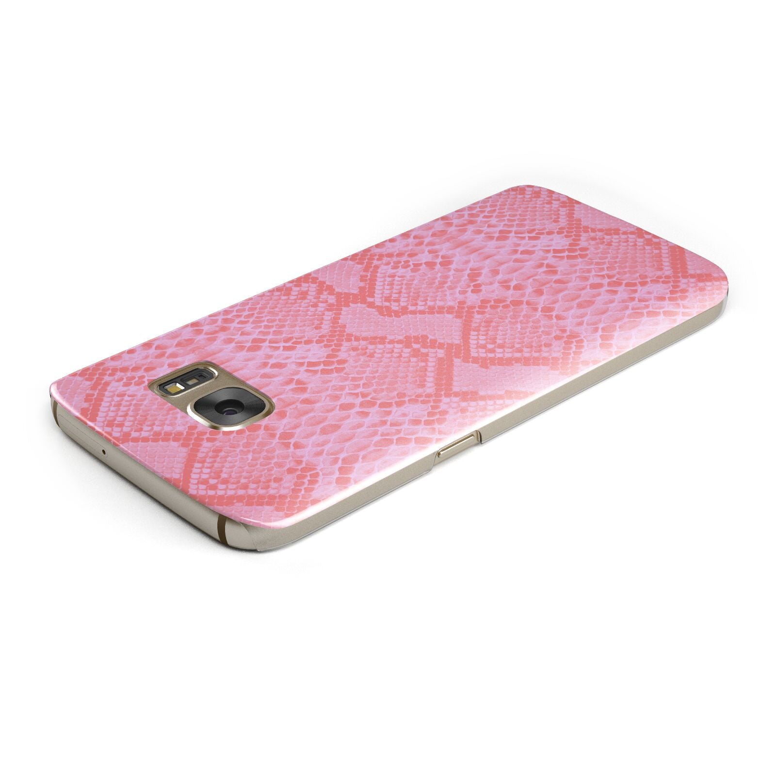 Pink Snakeskin Samsung Galaxy Case Top Cutout