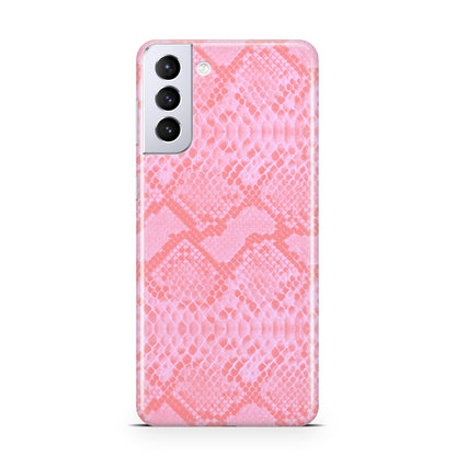 Pink Snakeskin Samsung S21 Plus Case