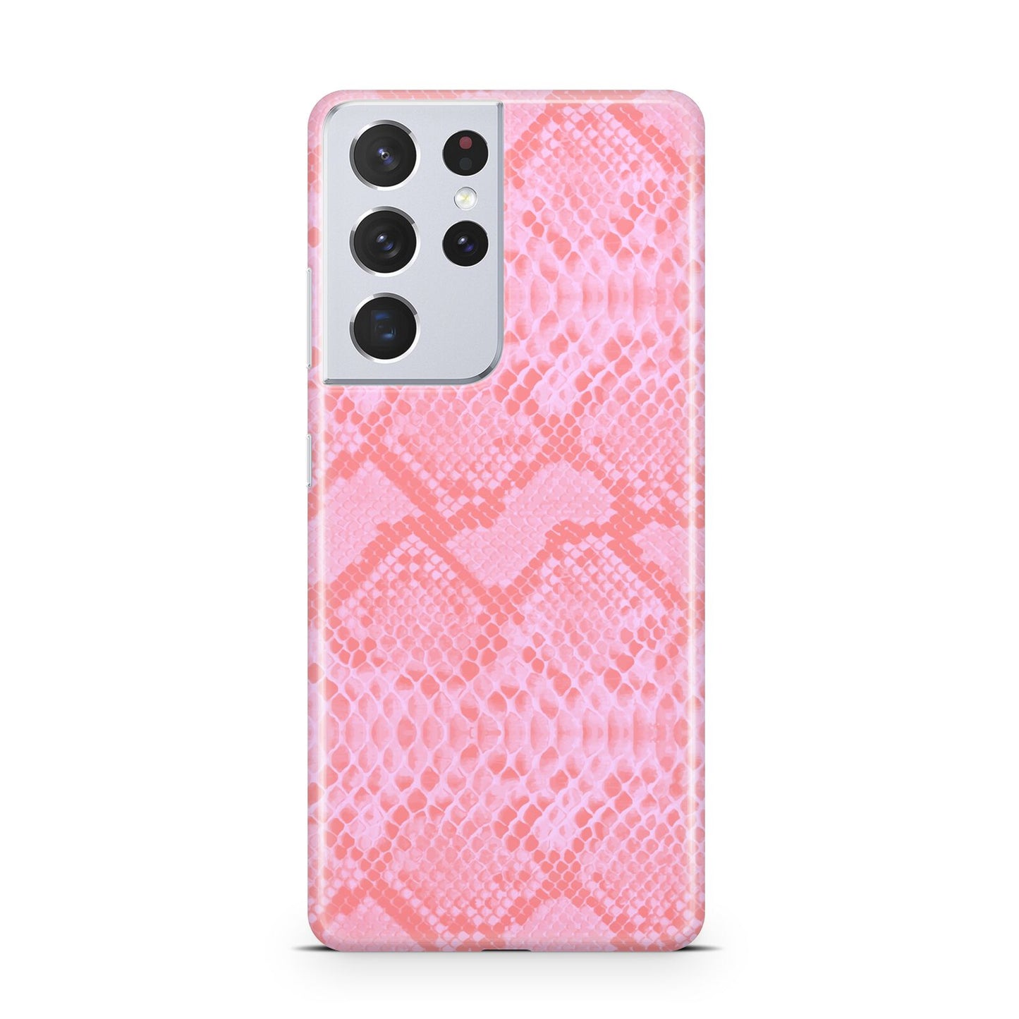 Pink Snakeskin Samsung S21 Ultra Case