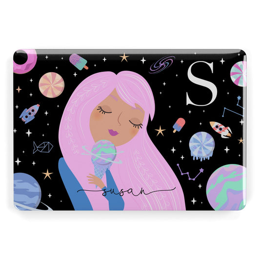 Pink Space Lady Personalised Apple MacBook Case