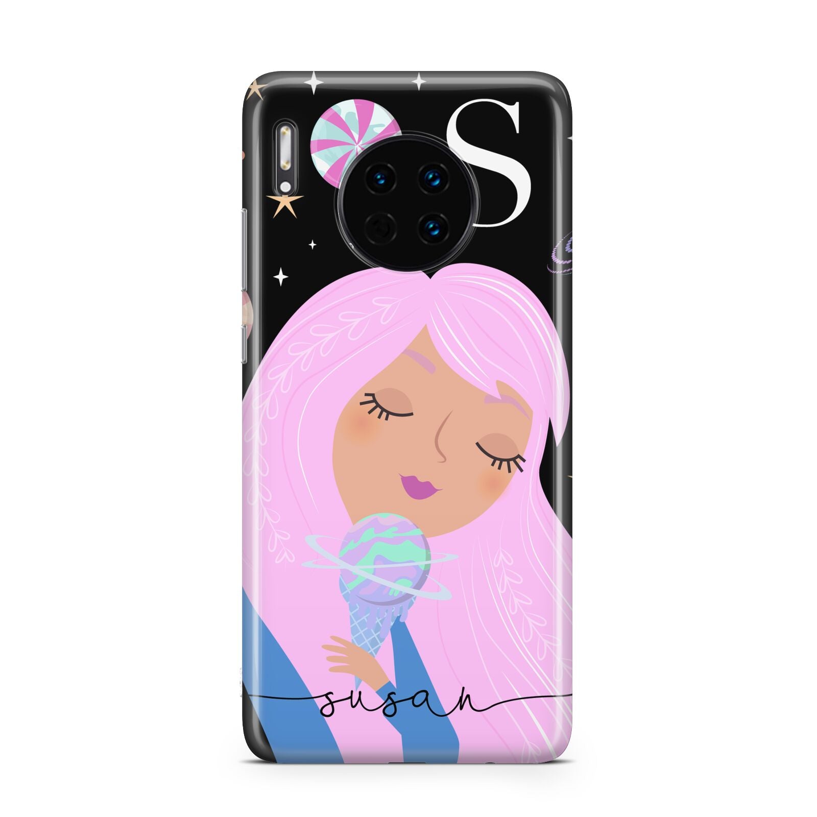 Pink Space Lady Personalised Huawei Mate 30