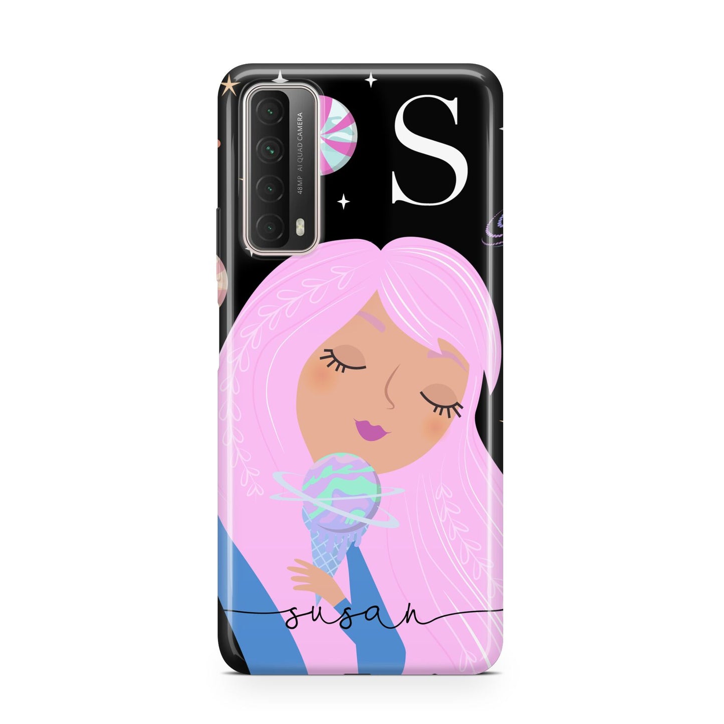 Pink Space Lady Personalised Huawei P Smart 2021