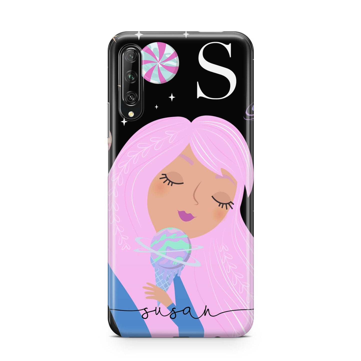 Pink Space Lady Personalised Huawei P Smart Pro 2019