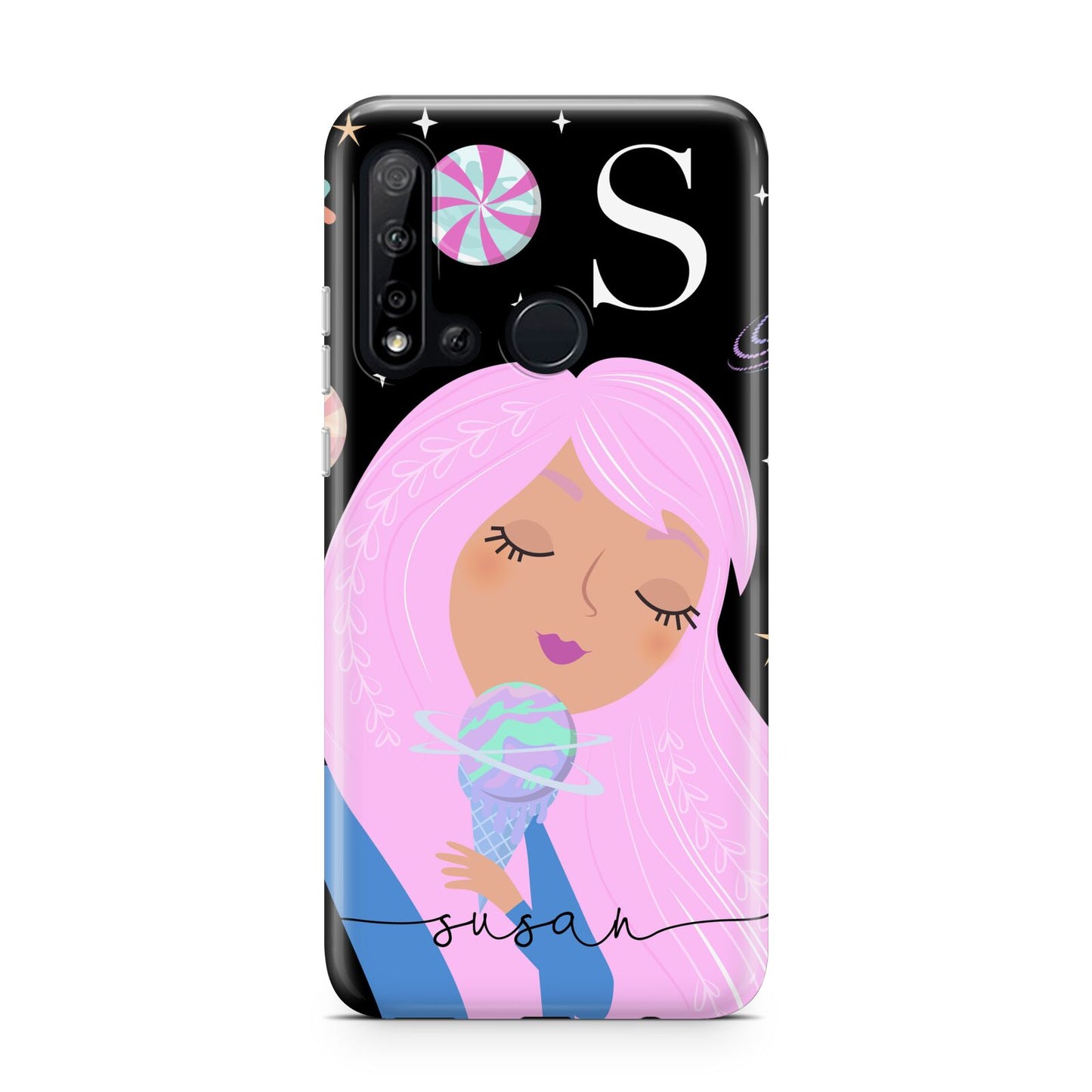 Pink Space Lady Personalised Huawei P20 Lite 5G Phone Case