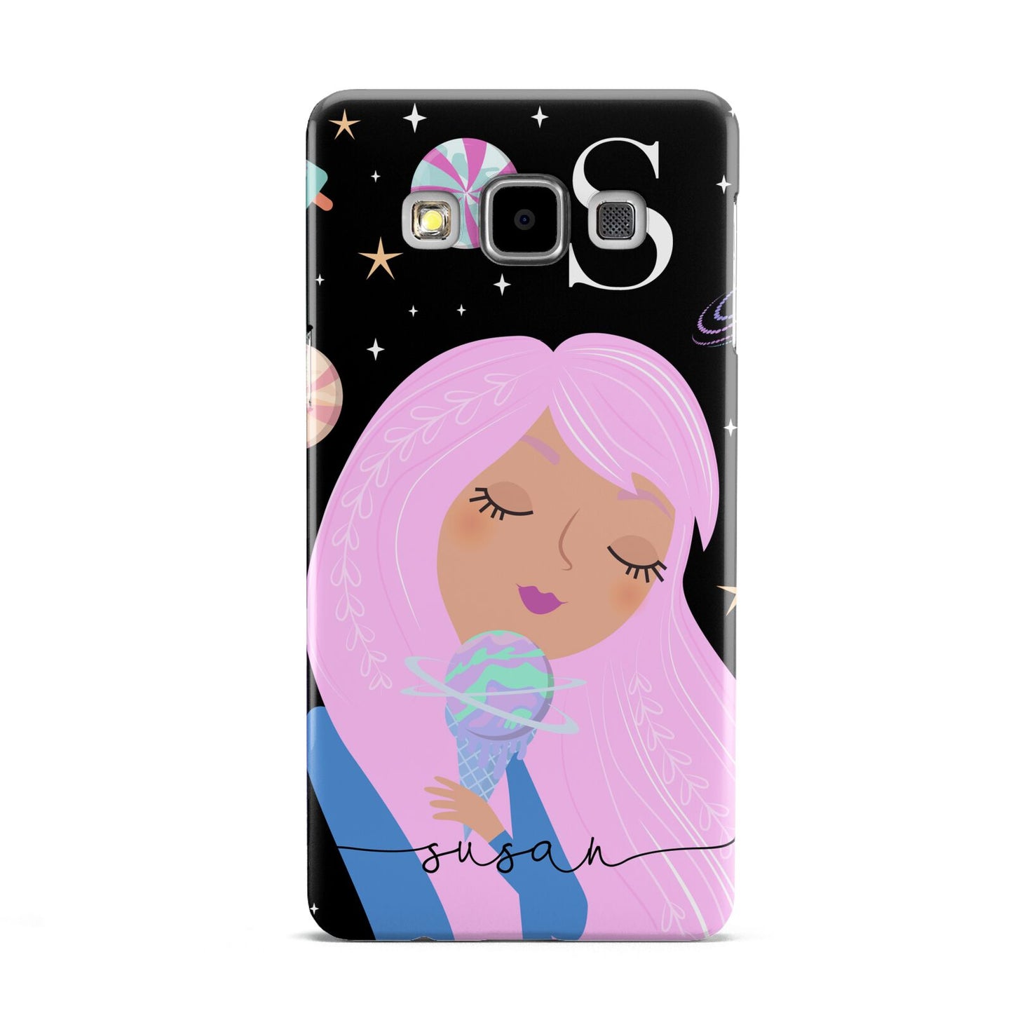 Pink Space Lady Personalised Samsung Galaxy A5 Case