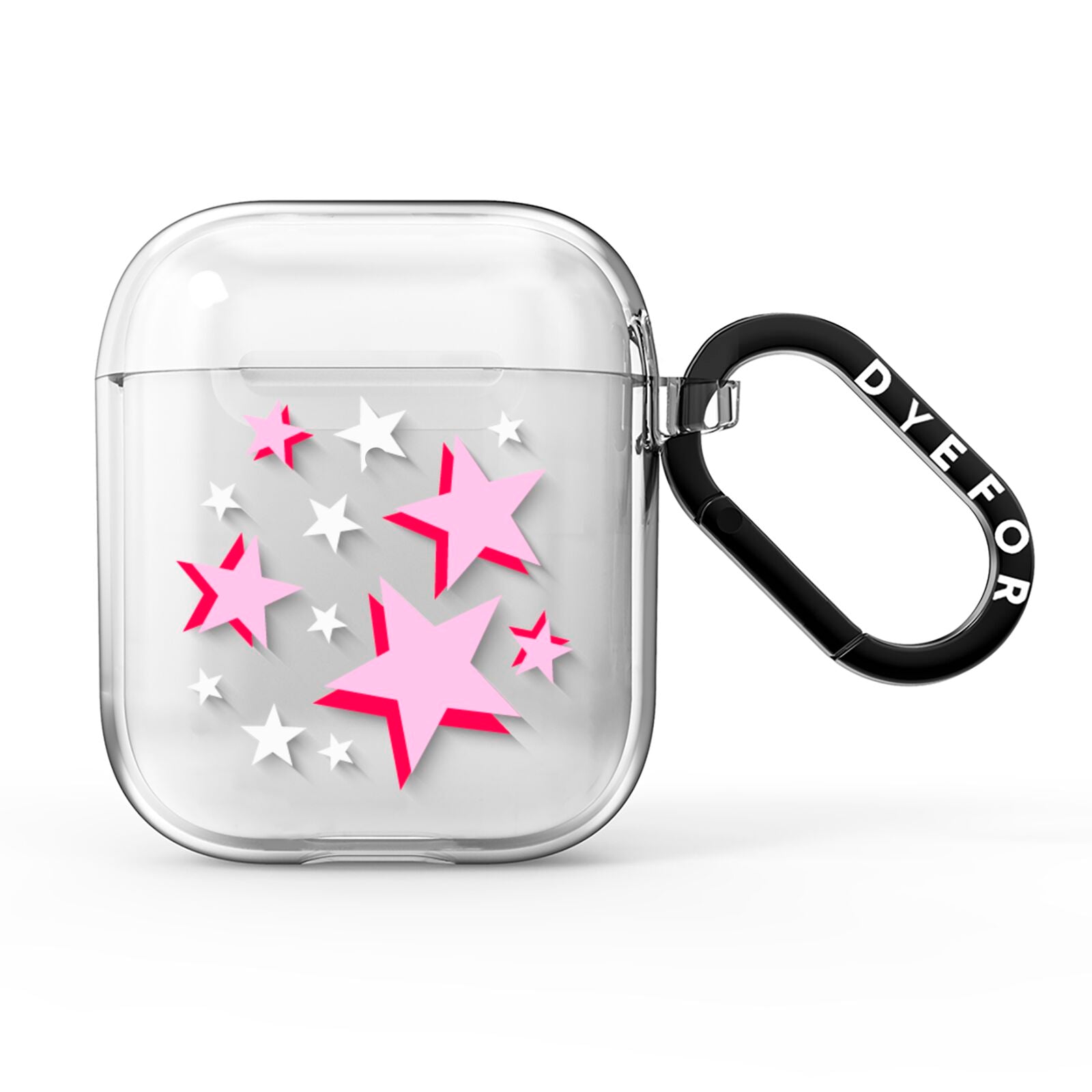 Pink Star AirPods Clear Case