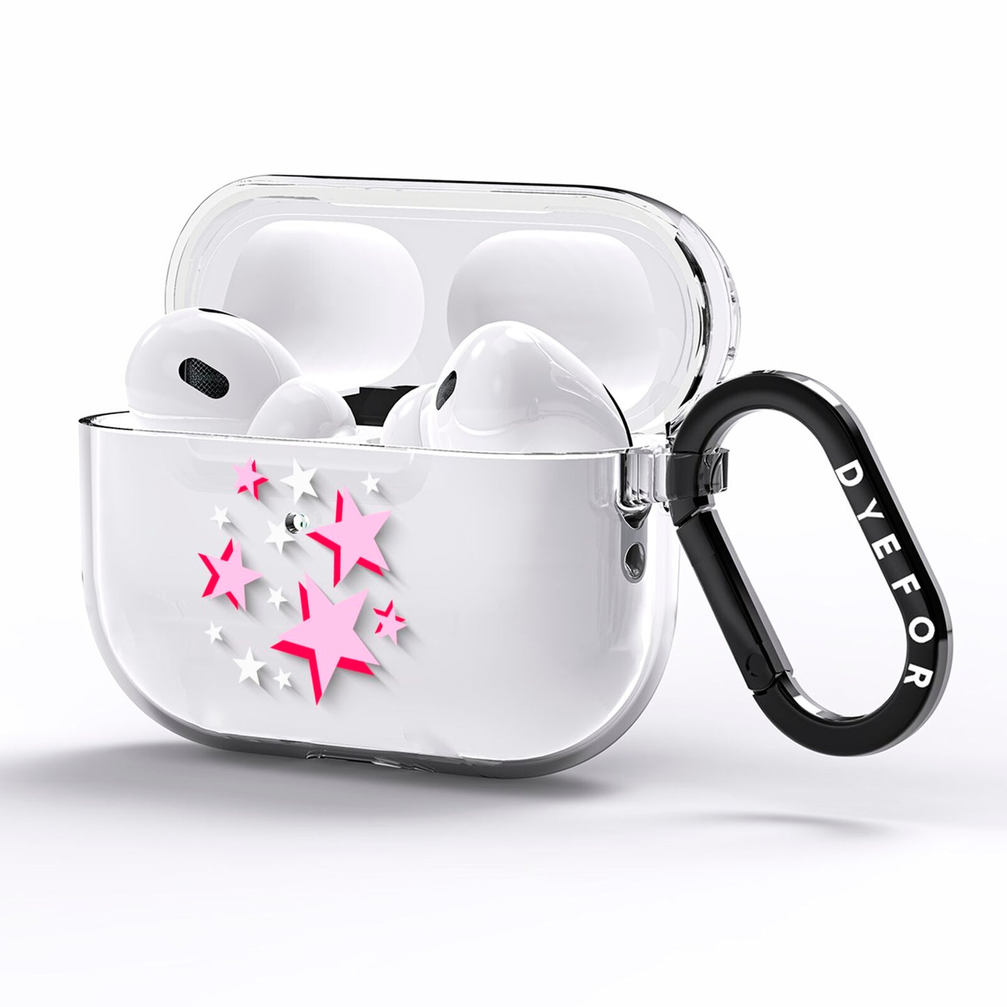 Pink Star AirPods Pro Clear Case Side Image