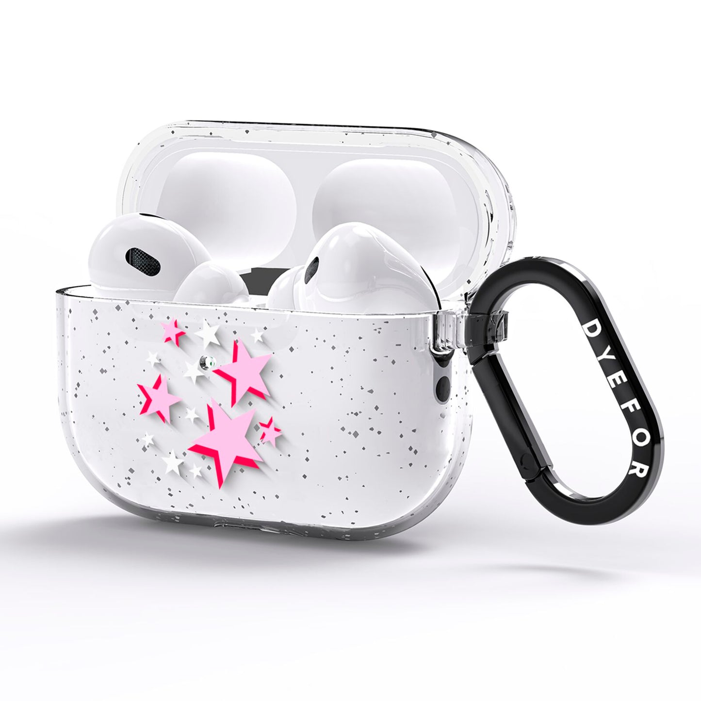 Pink Star AirPods Pro Glitter Case Side Image