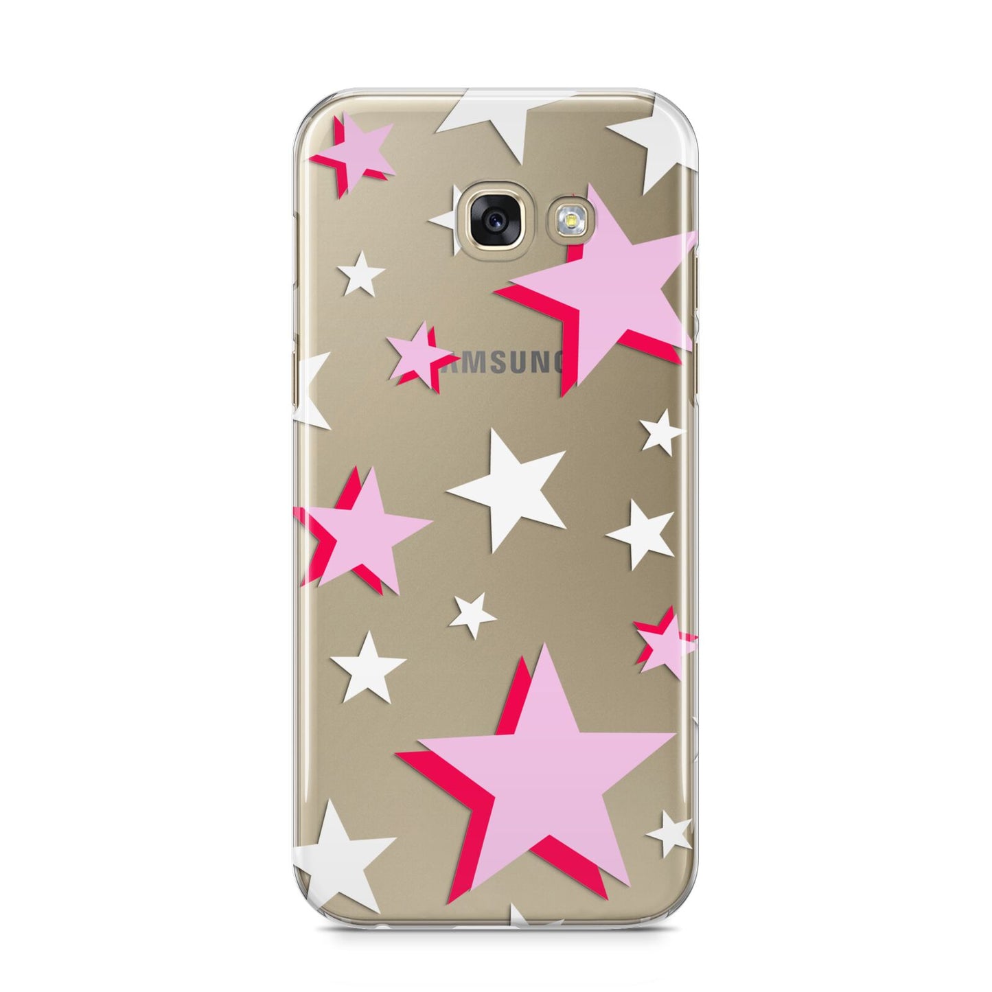 Pink Star Samsung Galaxy A5 2017 Case on gold phone