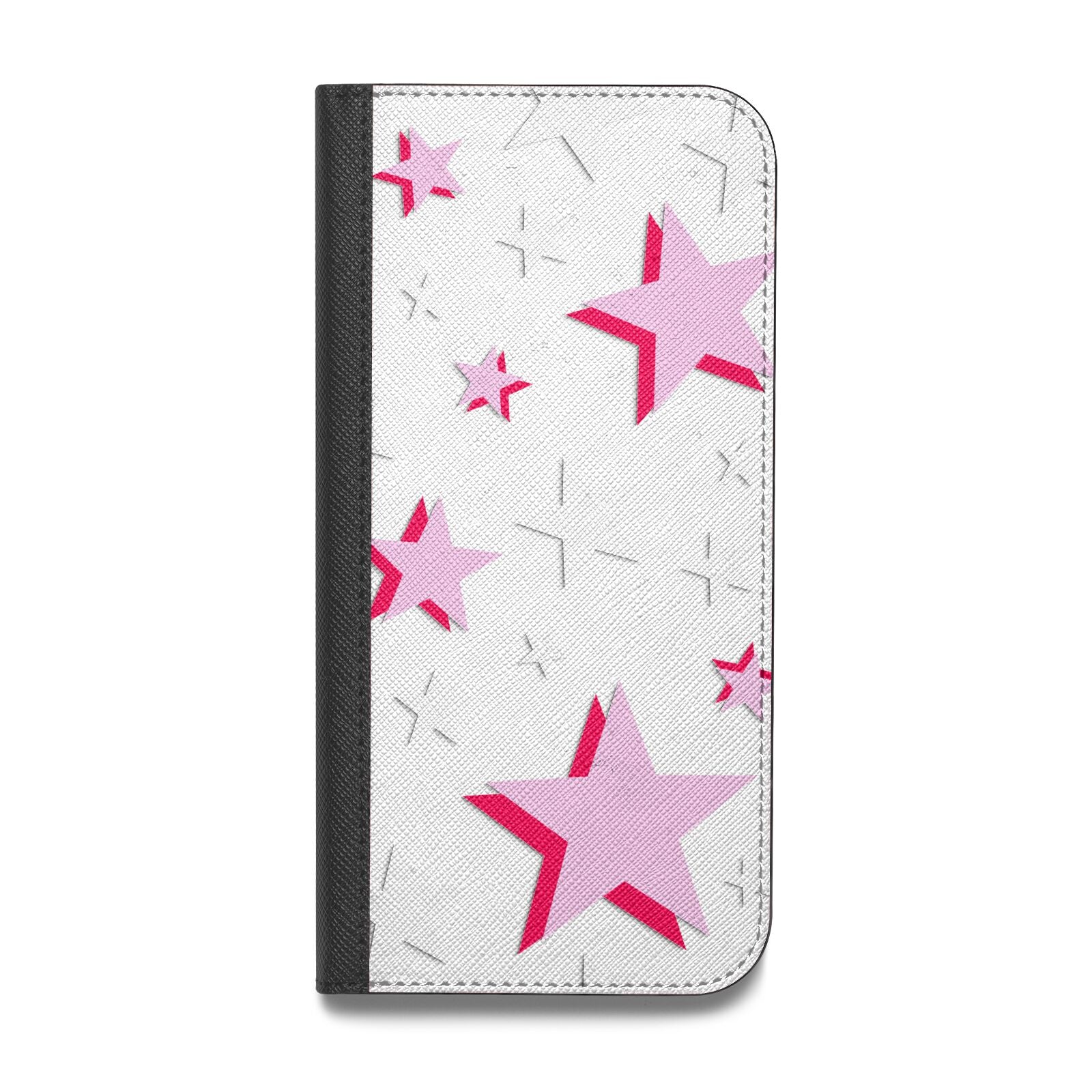 Pink Star Vegan Leather Flip Samsung Case