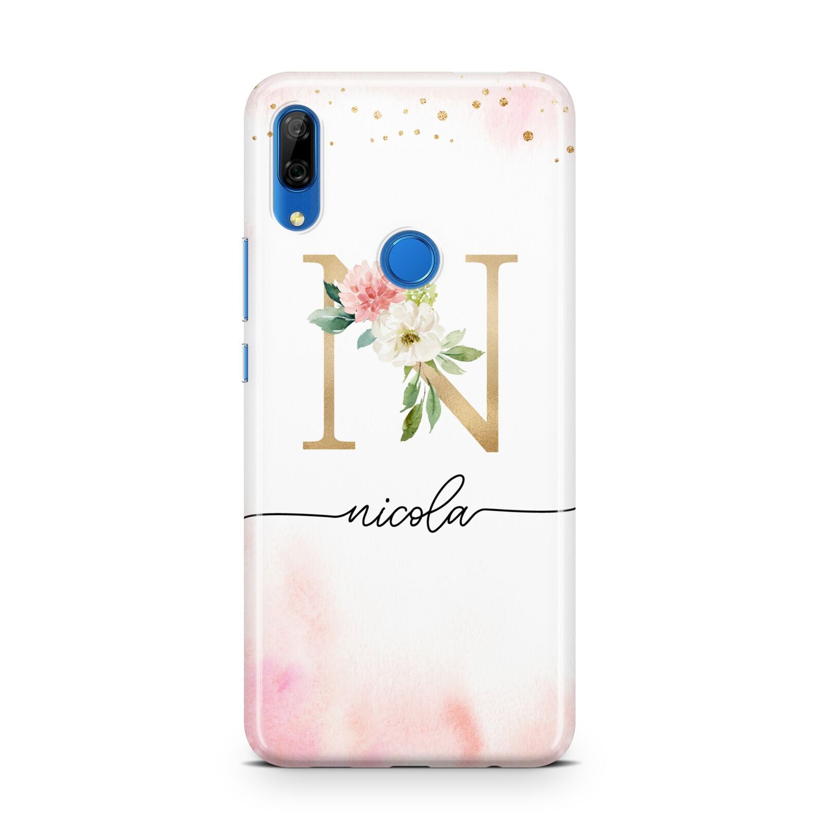 Pink Watercolour Monogram Huawei P Smart Z