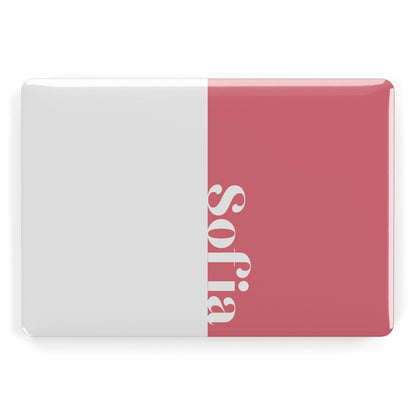 Pink White Personalised Apple MacBook Case