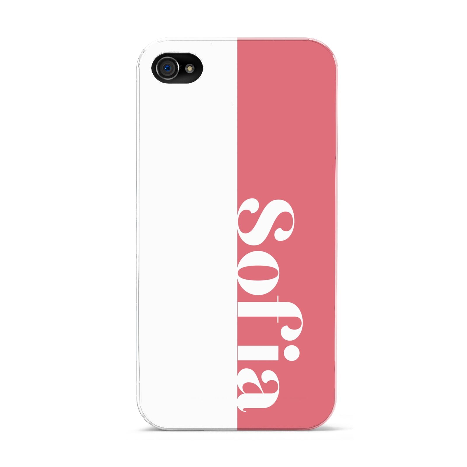 Pink White Personalised Apple iPhone 4s Case