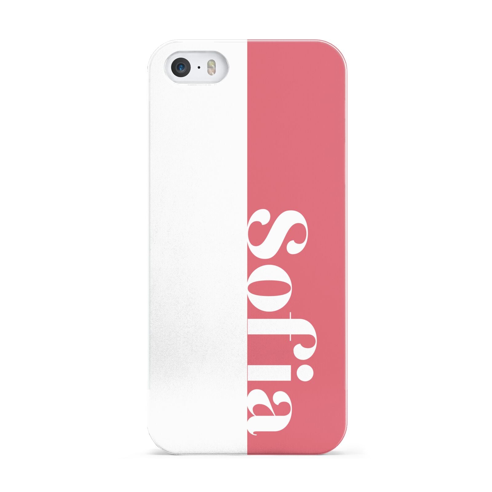 Pink White Personalised Apple iPhone 5 Case