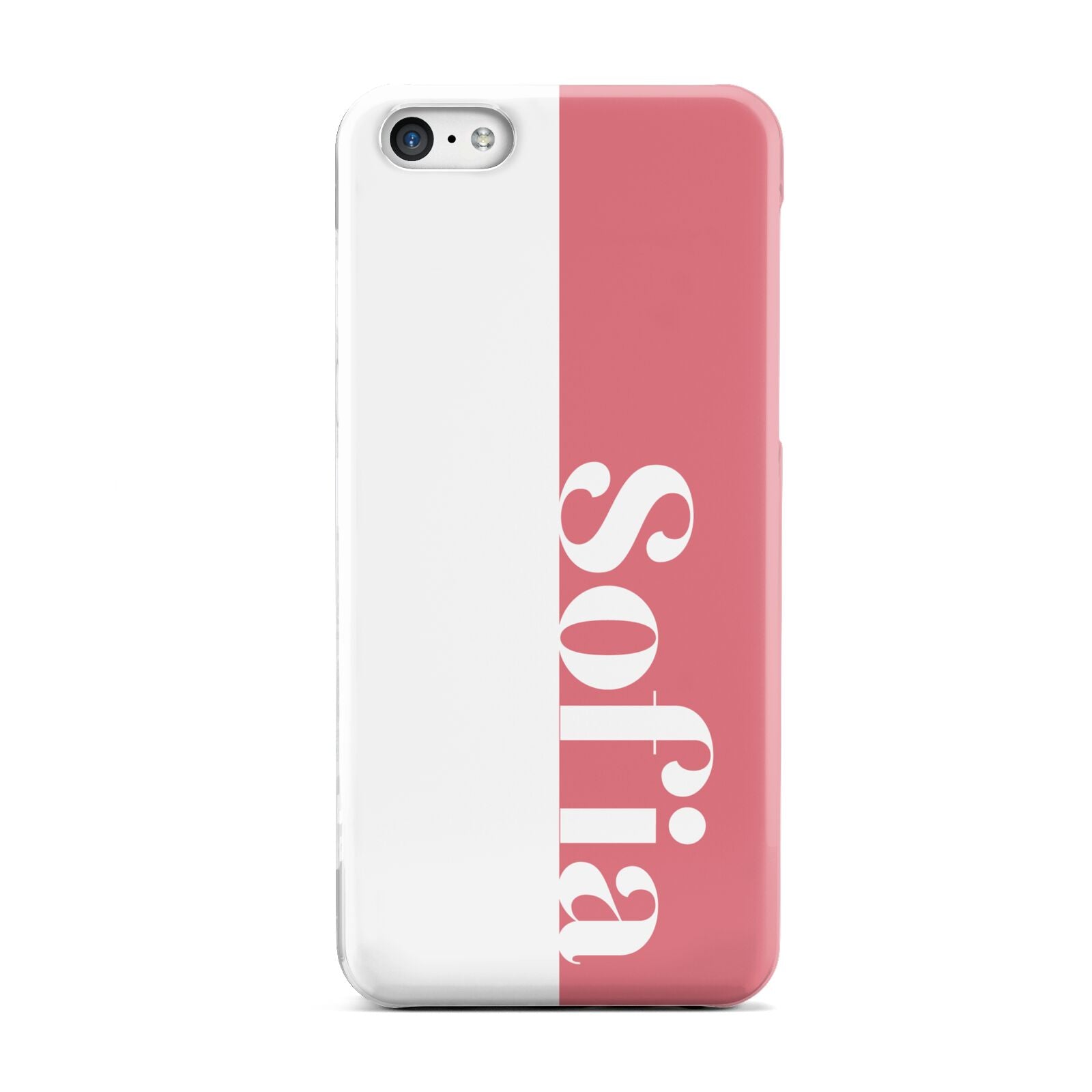 Pink White Personalised Apple iPhone 5c Case