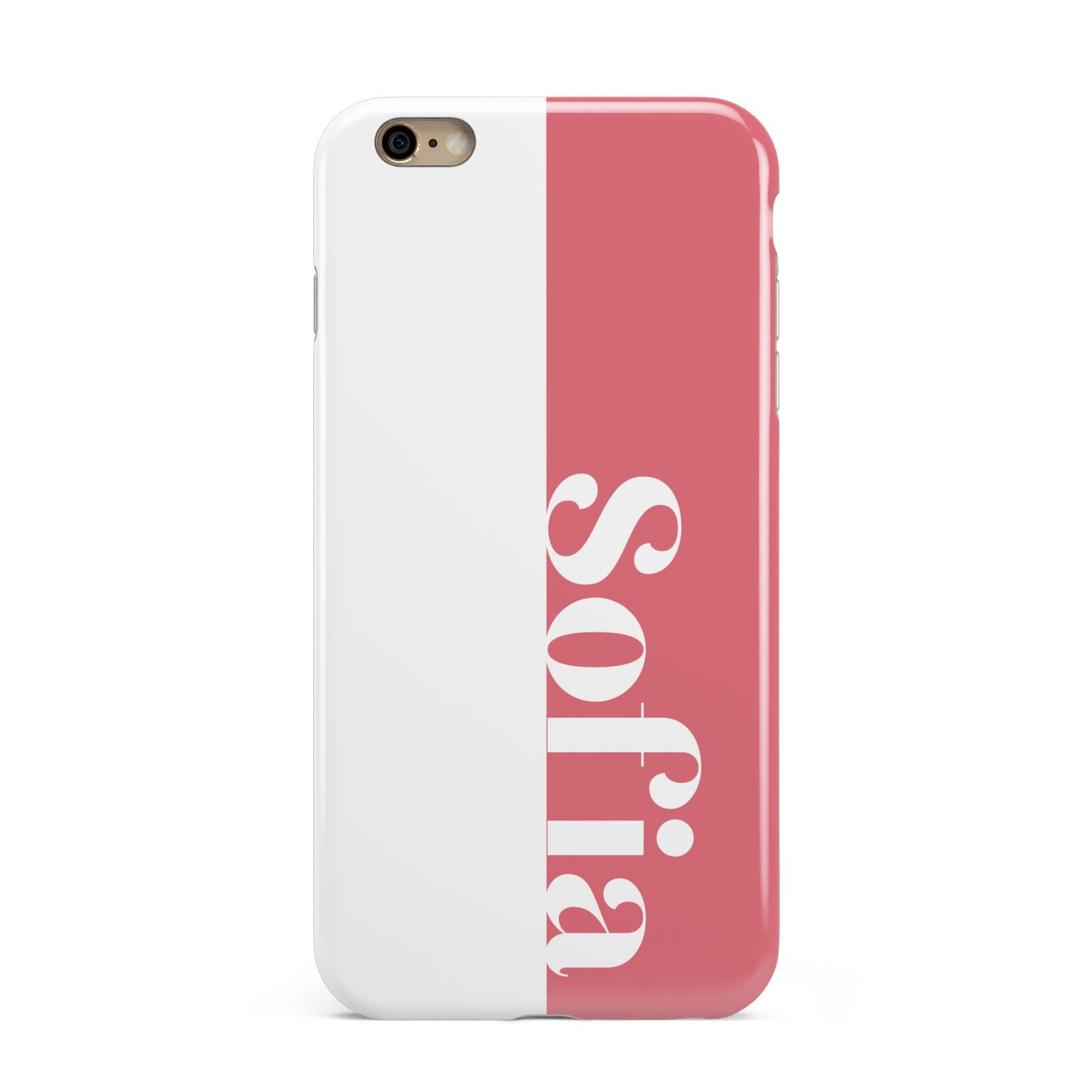 Pink White Personalised Apple iPhone 6 Plus 3D Tough Case