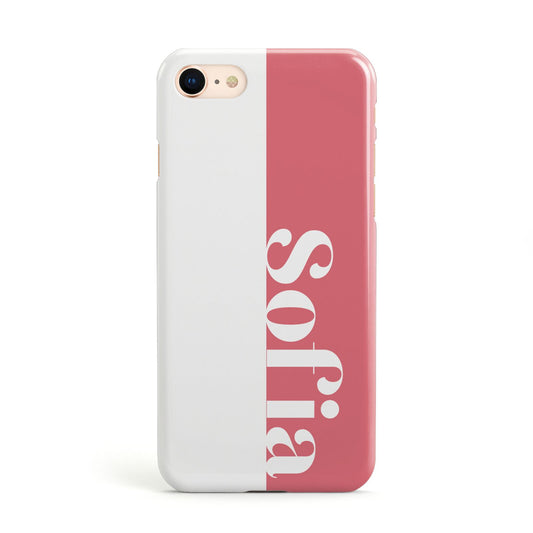 Pink White Personalised Apple iPhone Case