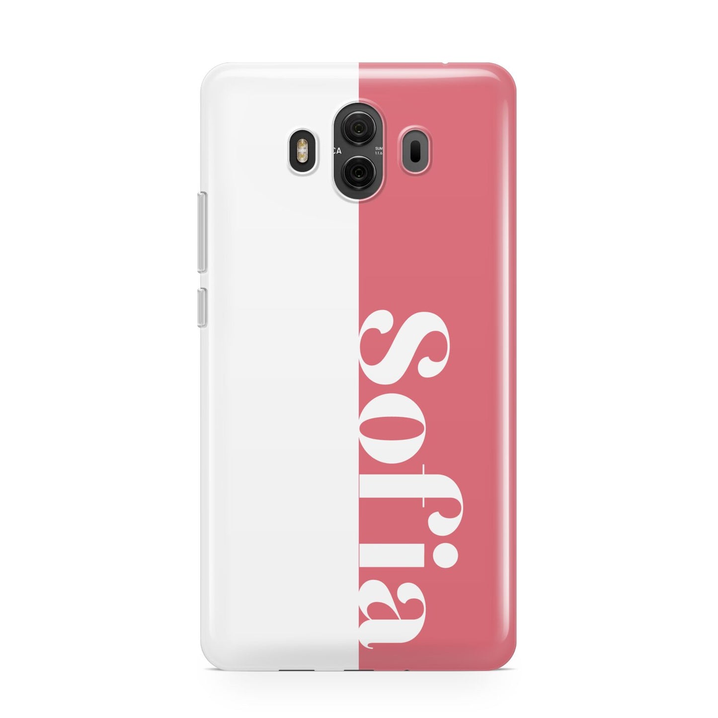 Pink White Personalised Huawei Mate 10 Protective Phone Case