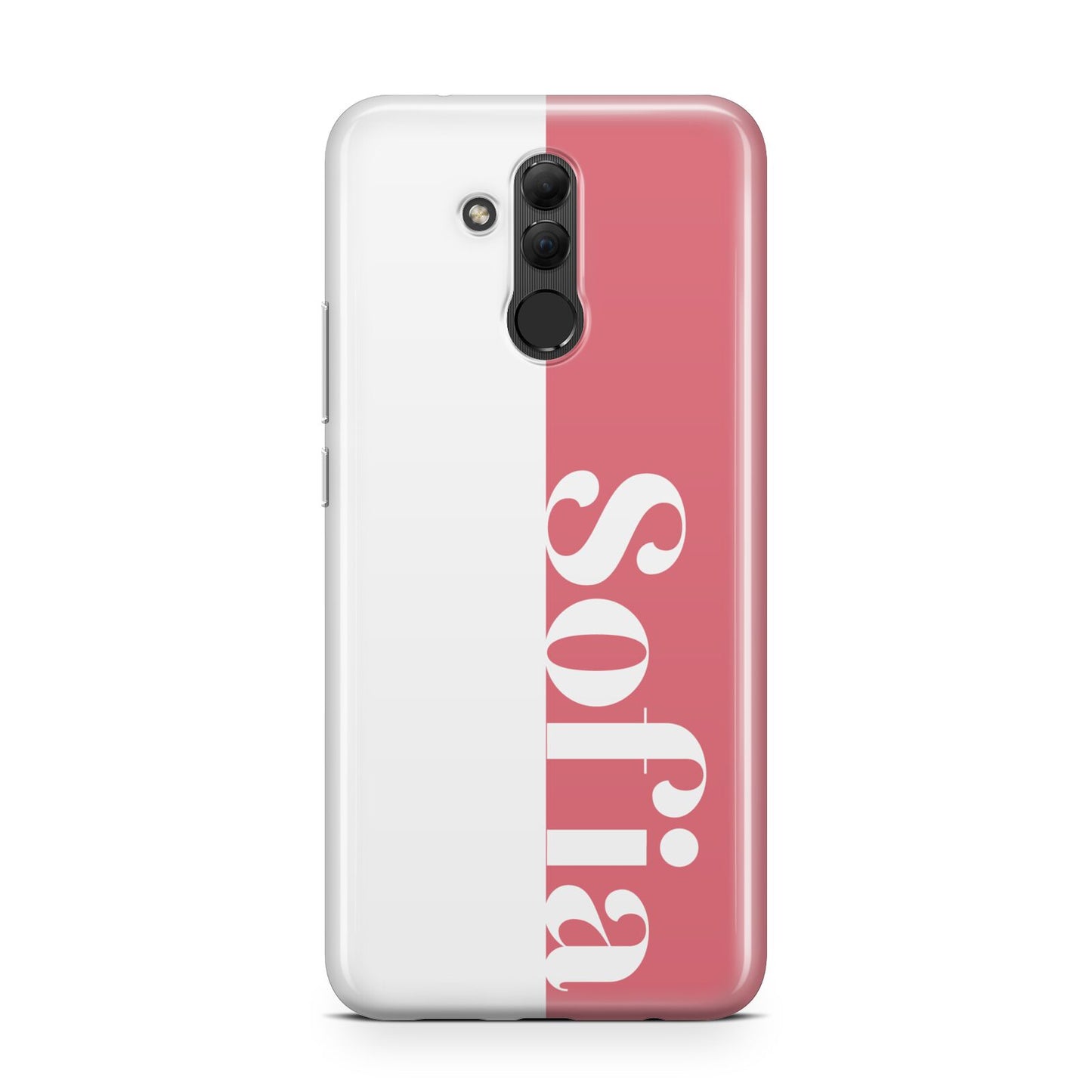 Pink White Personalised Huawei Mate 20 Lite