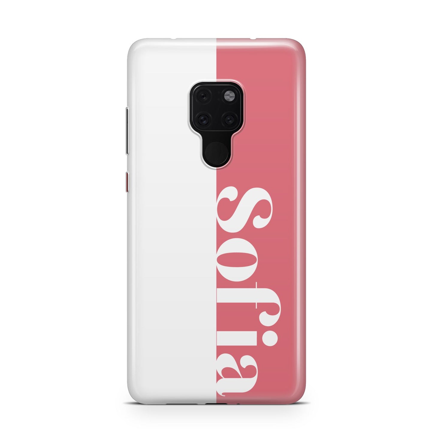 Pink White Personalised Huawei Mate 20 Phone Case