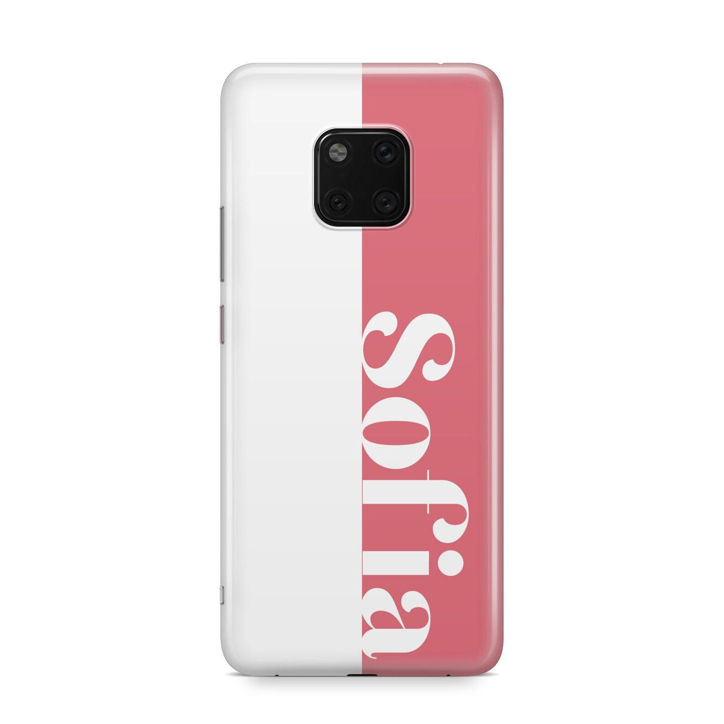 Pink White Personalised Huawei Mate 20 Pro Phone Case