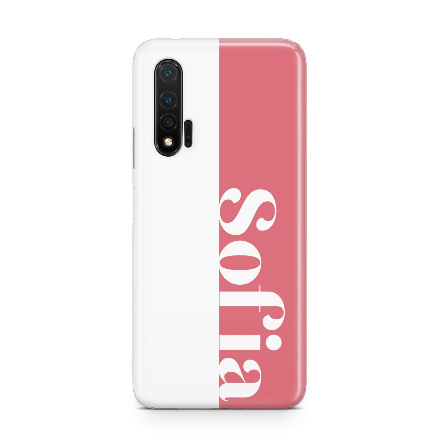 Pink White Personalised Huawei Nova 6 Phone Case