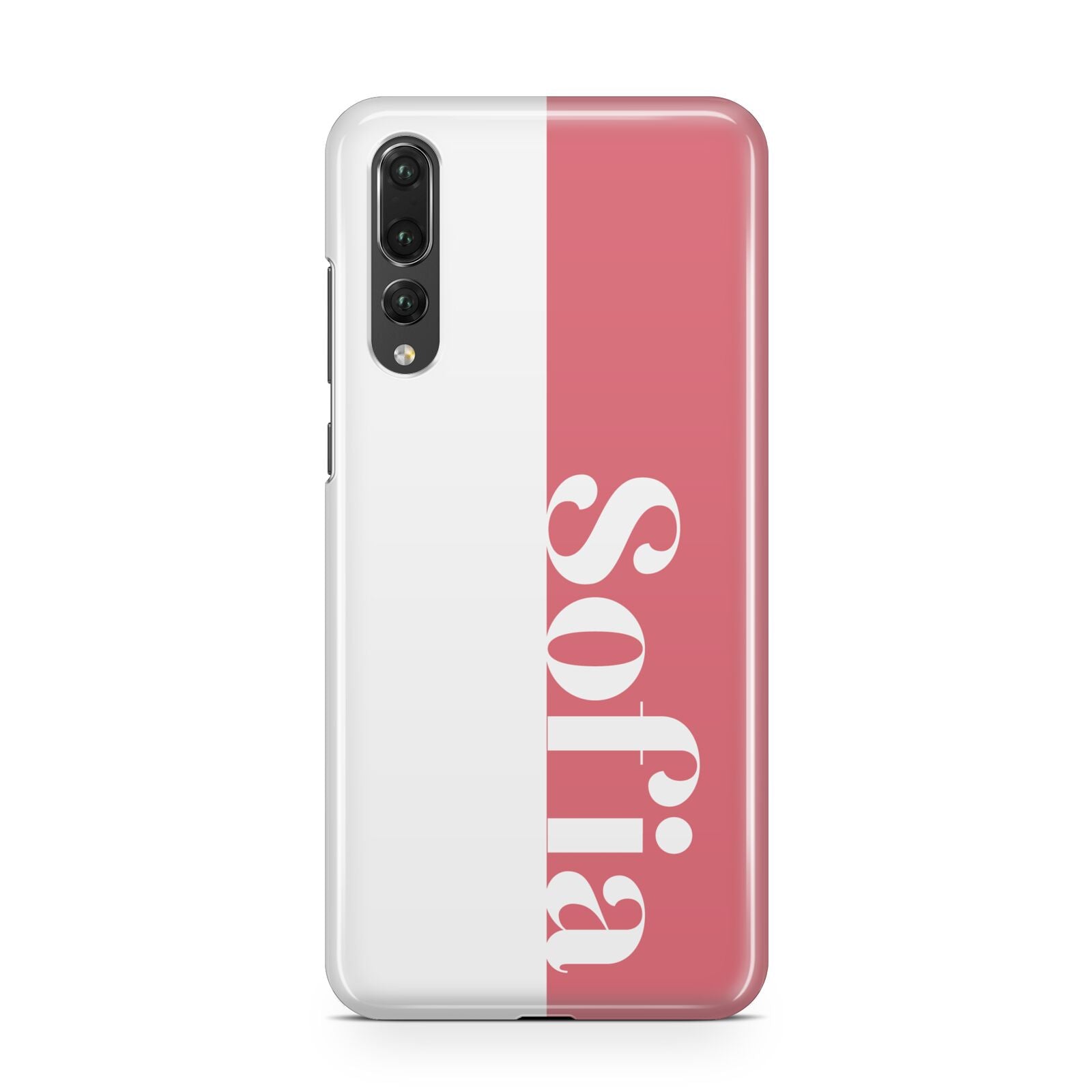 Pink White Personalised Huawei P20 Pro Phone Case