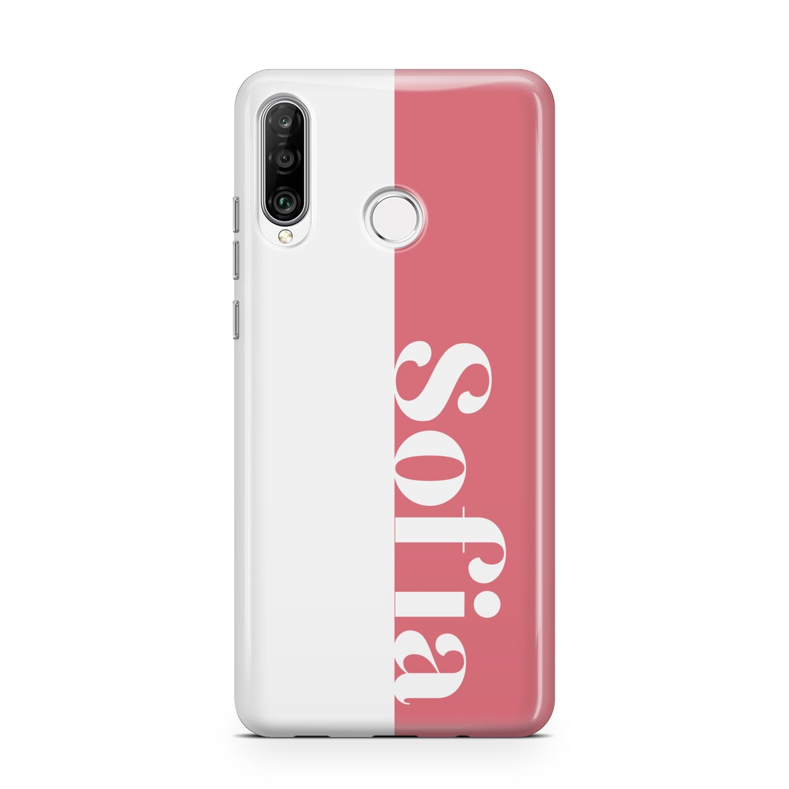 Pink White Personalised Huawei P30 Lite Phone Case