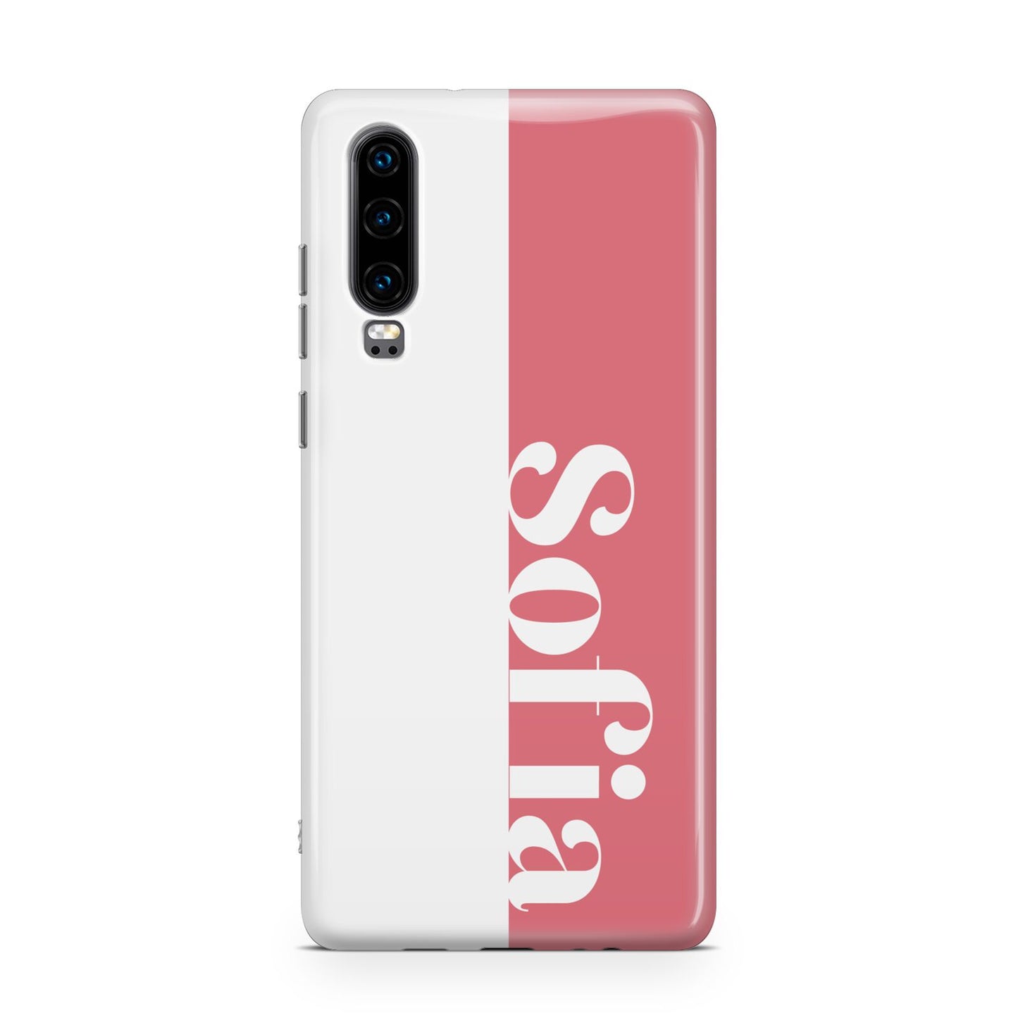 Pink White Personalised Huawei P30 Phone Case