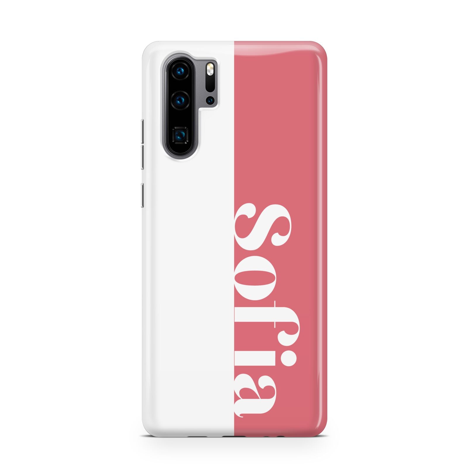 Pink White Personalised Huawei P30 Pro Phone Case