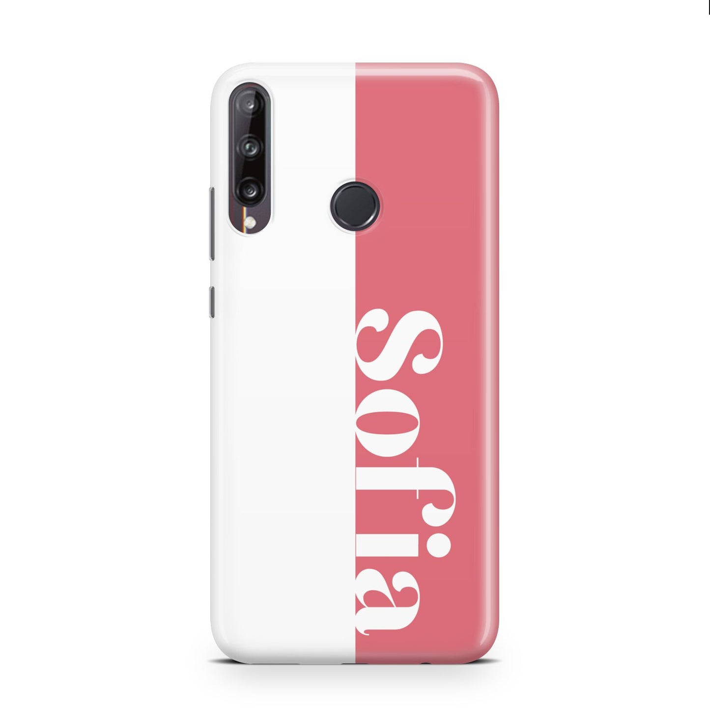 Pink White Personalised Huawei P40 Lite E Phone Case