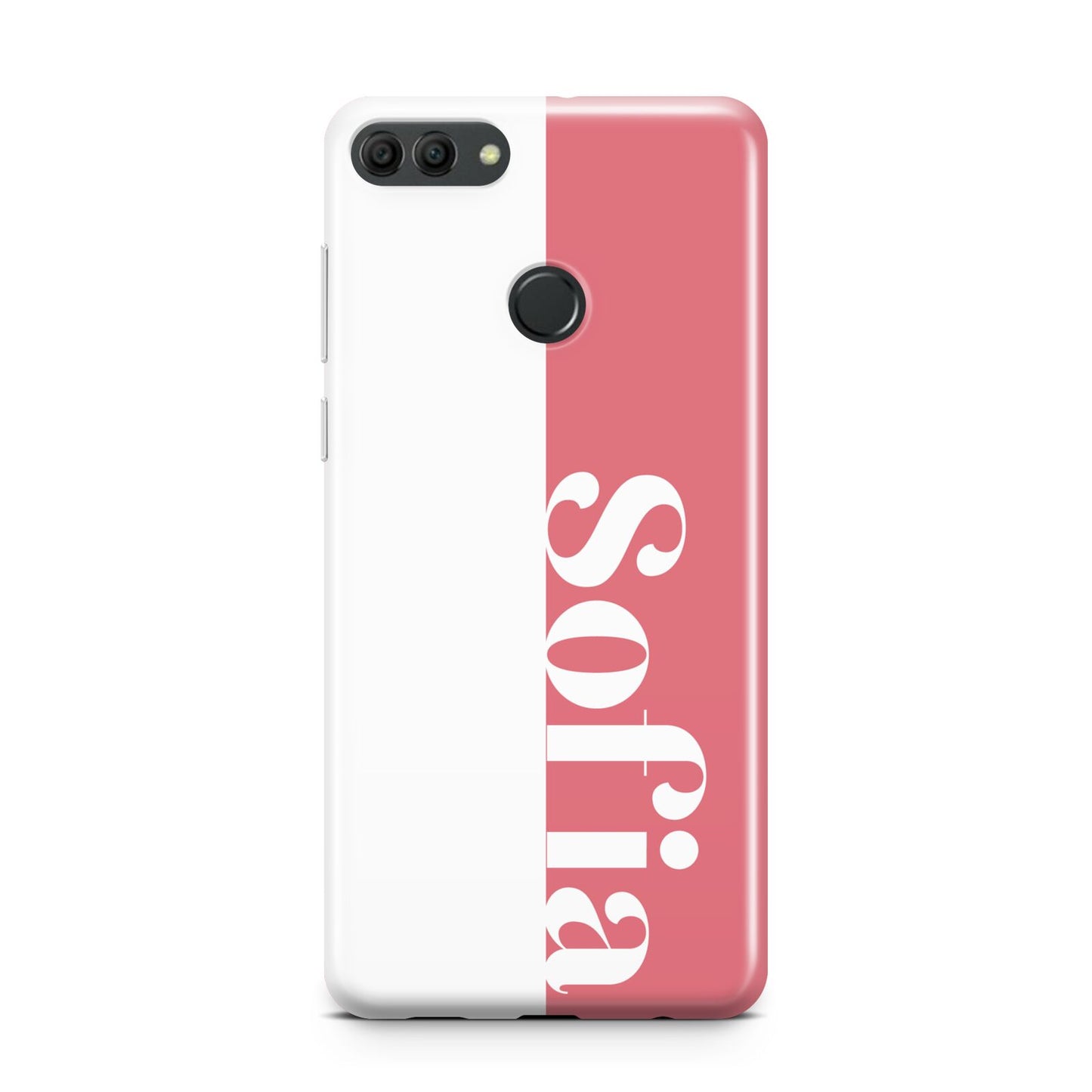 Pink White Personalised Huawei Y9 2018