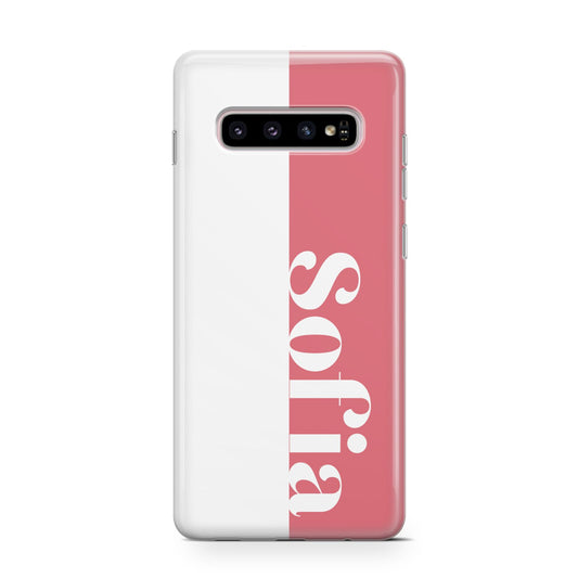 Pink White Personalised Protective Samsung Galaxy Case