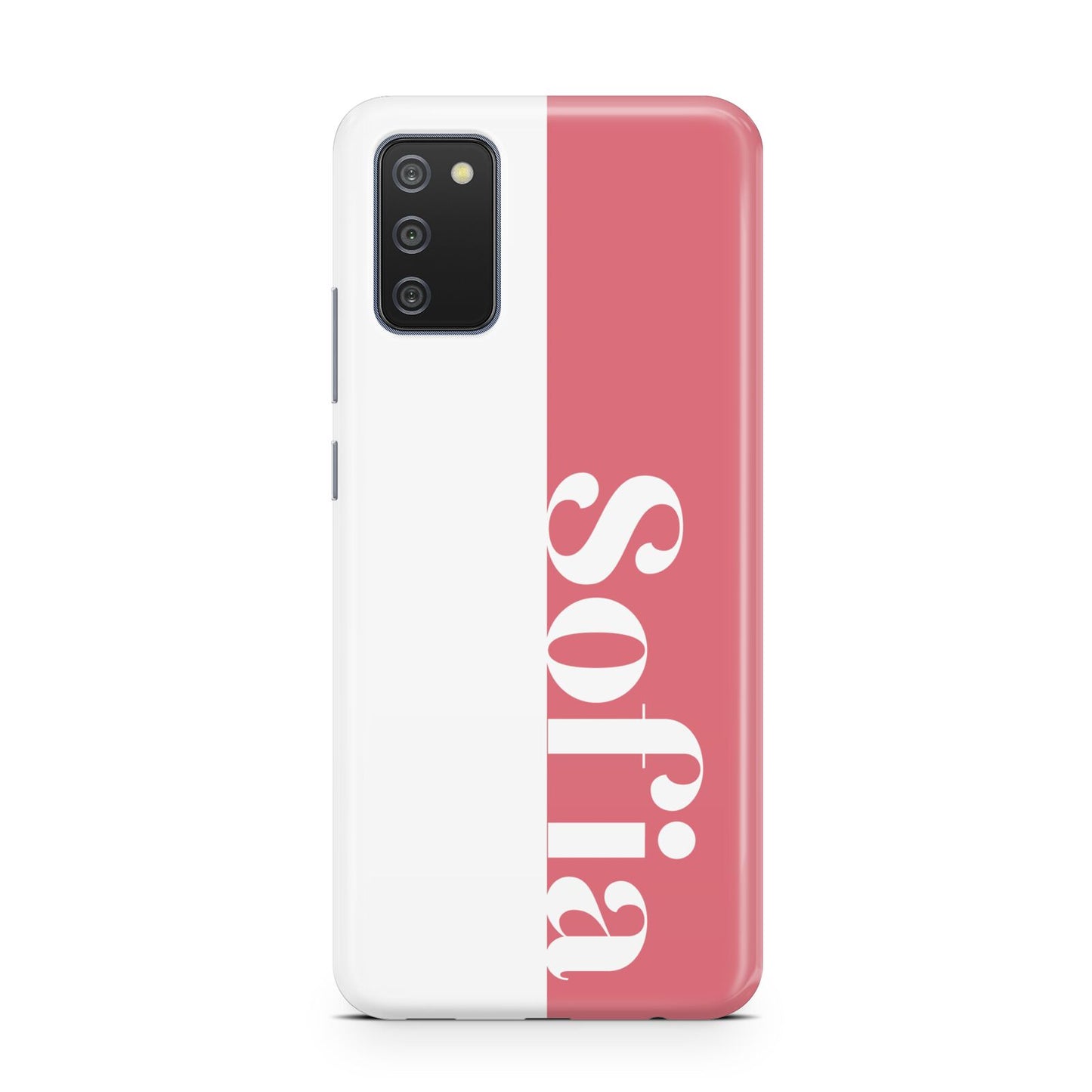 Pink White Personalised Samsung A02s Case