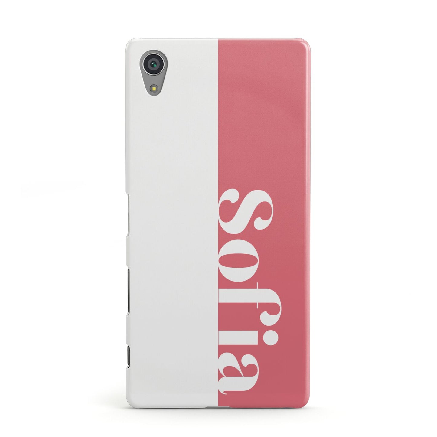 Pink White Personalised Sony Xperia Case