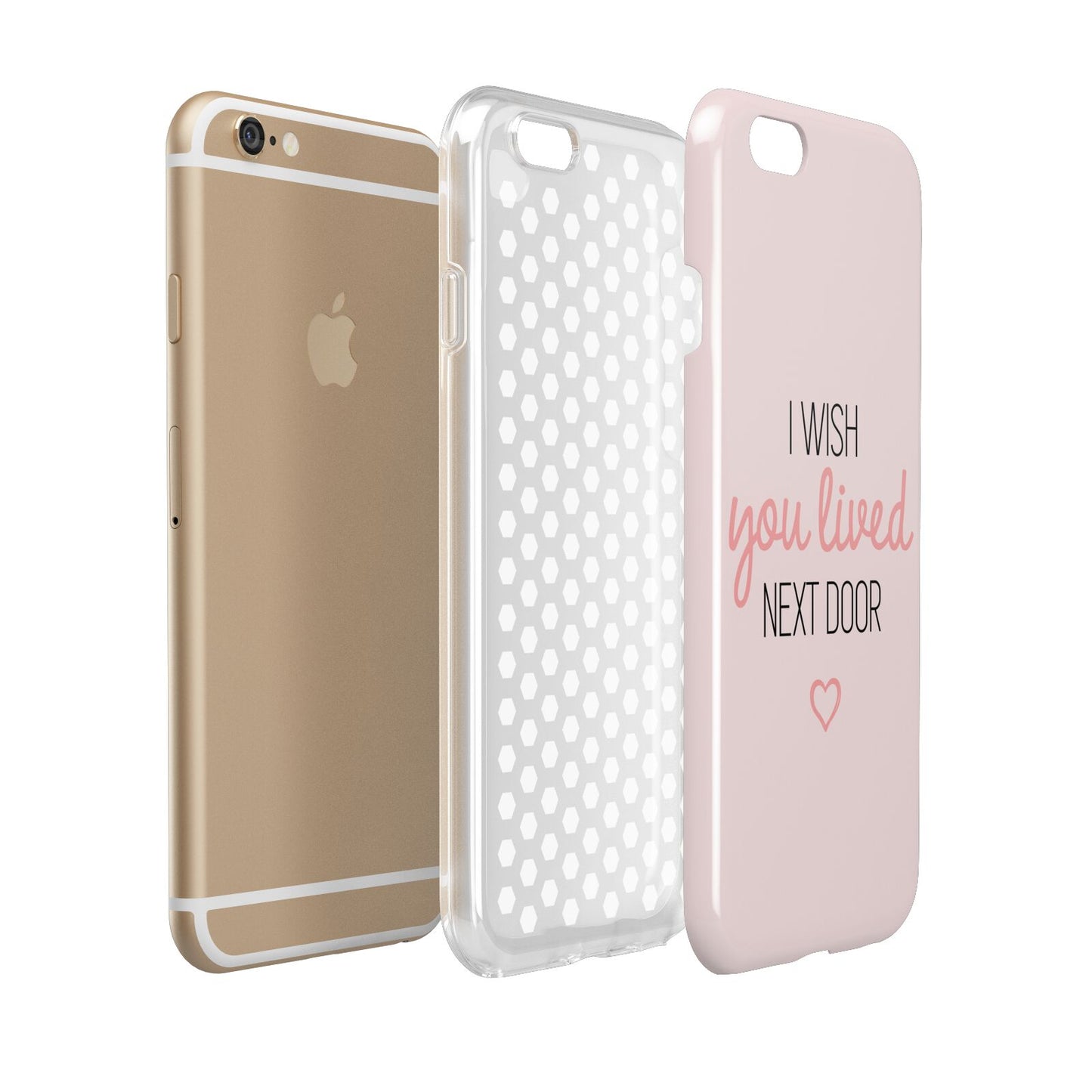 Pink Wish You Were Here Apple iPhone 6 3D Tough Case Expanded view