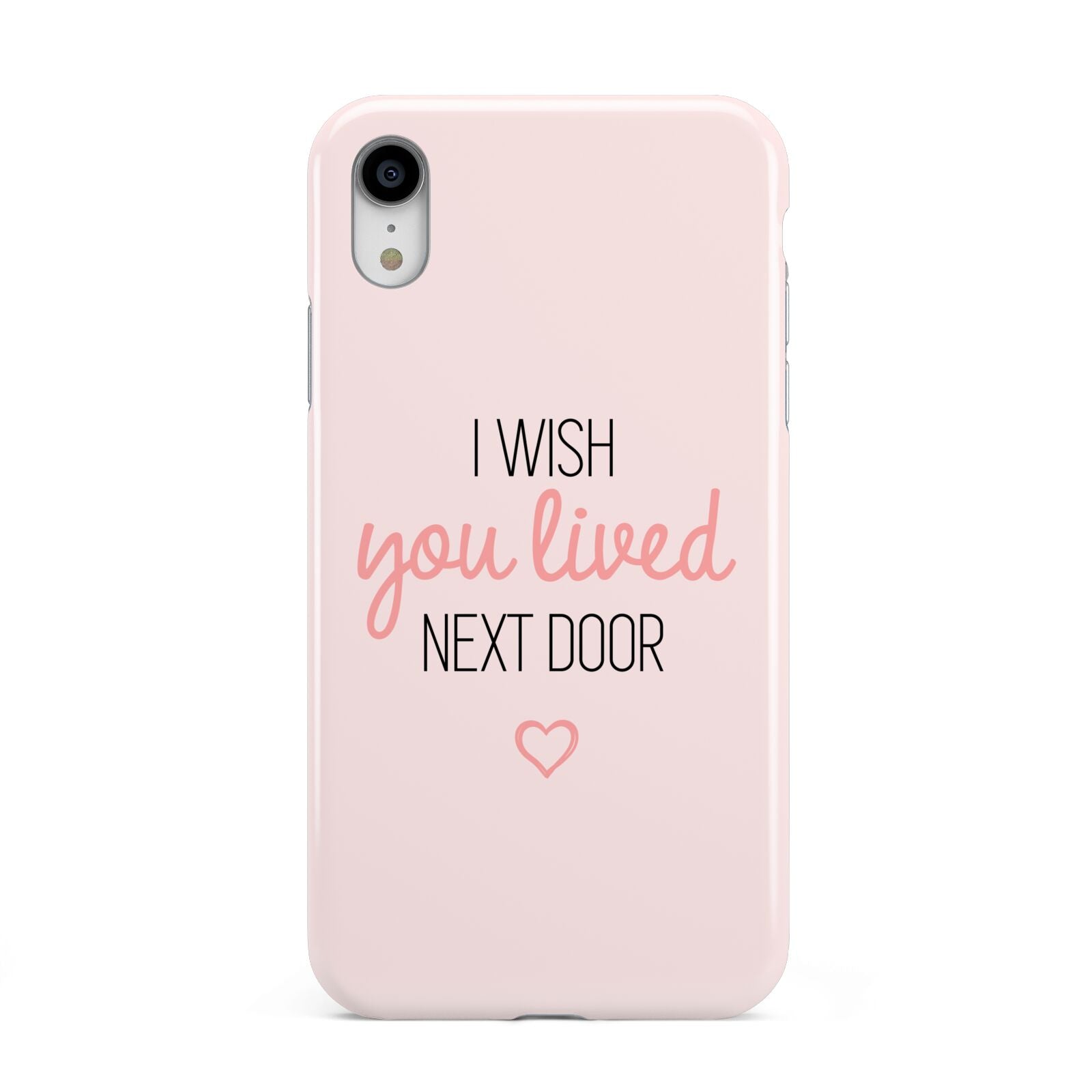 Pink Wish You Were Here Apple iPhone XR White 3D Tough Case