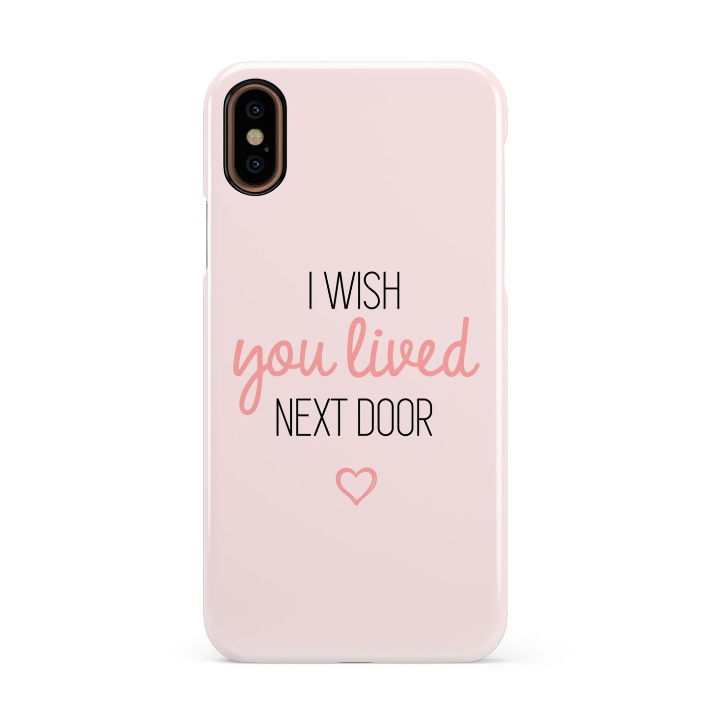 Pink Wish You Were Here Apple iPhone XS 3D Snap Case