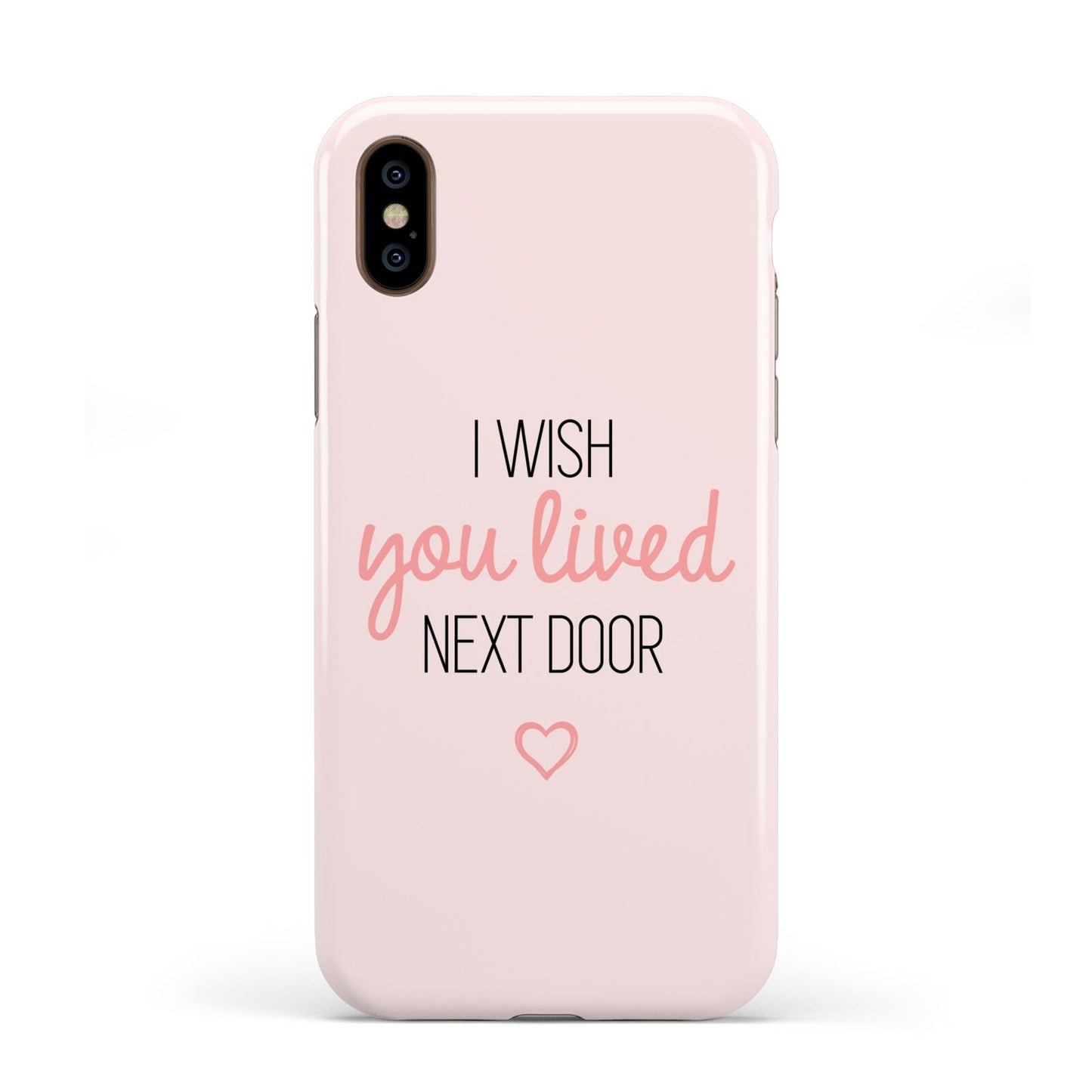 Pink Wish You Were Here Apple iPhone XS 3D Tough