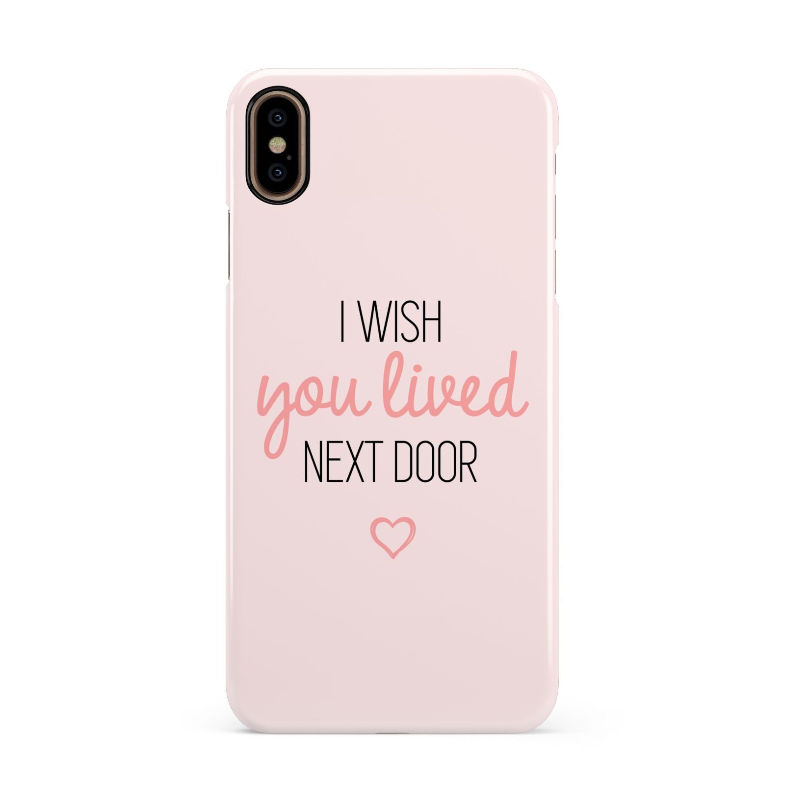 Pink Wish You Were Here Apple iPhone Xs Max 3D Snap Case