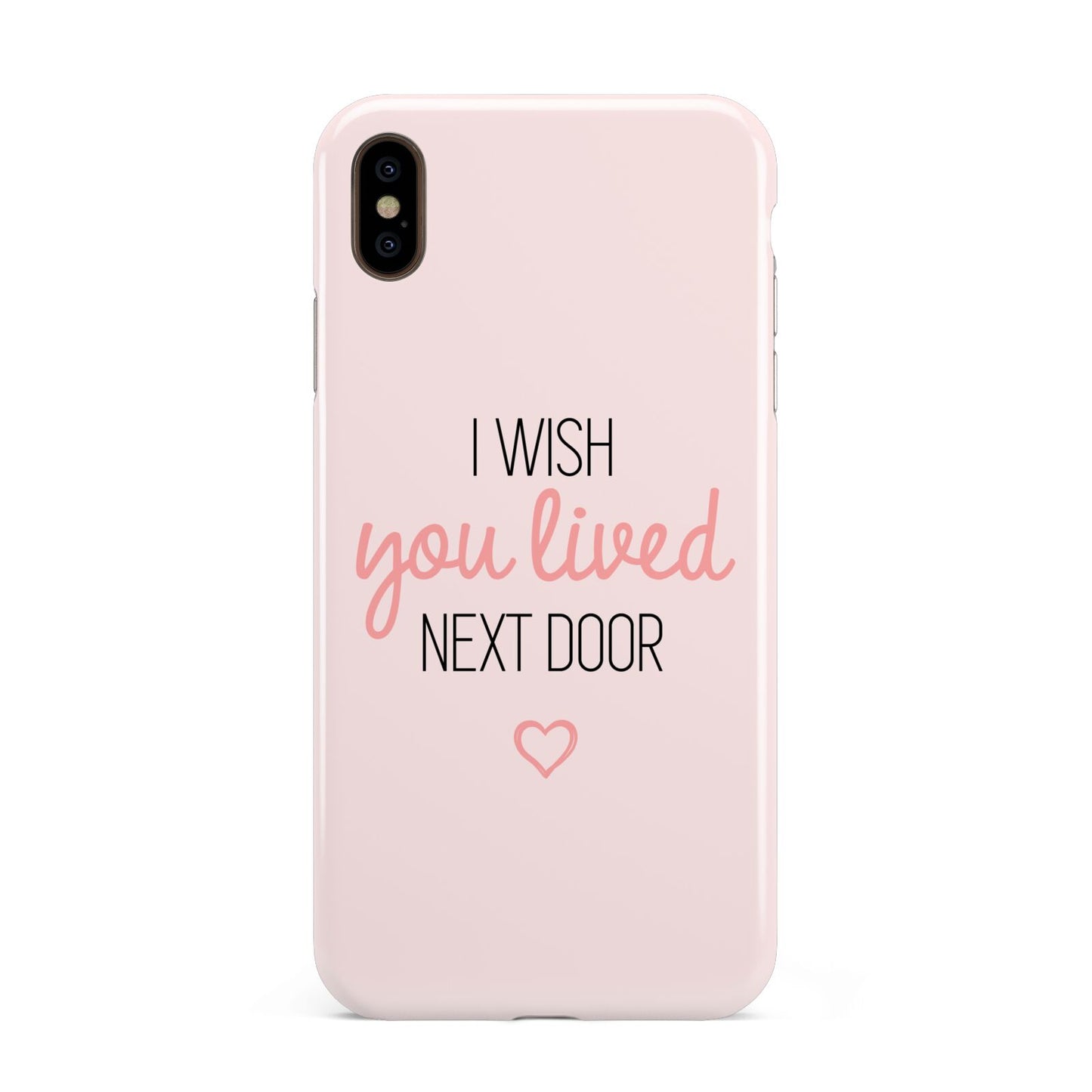 Pink Wish You Were Here Apple iPhone Xs Max 3D Tough Case